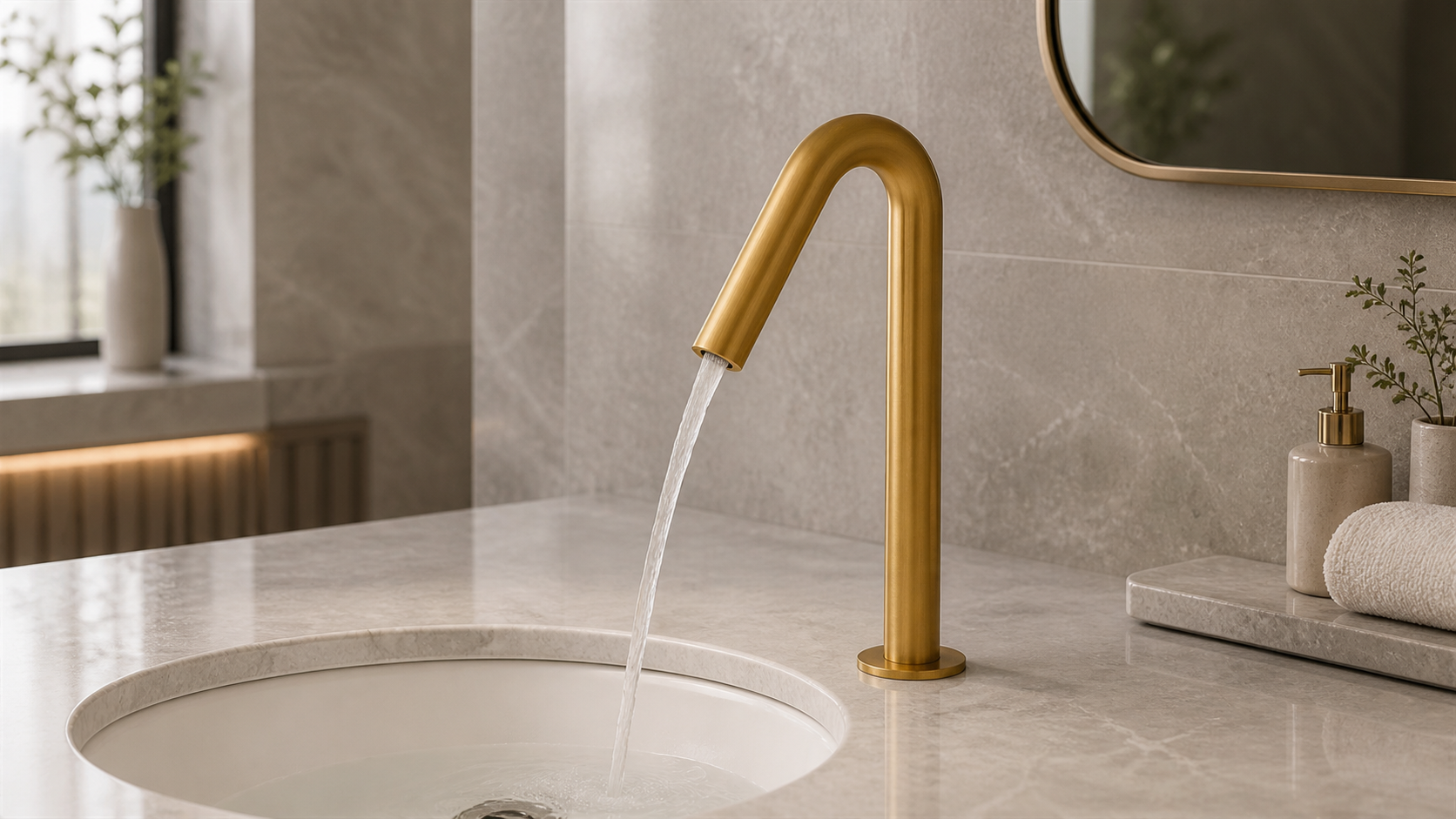 Fontana Codroipo Antique Brass Touchless Sink Faucet FS-33CM-ATB
